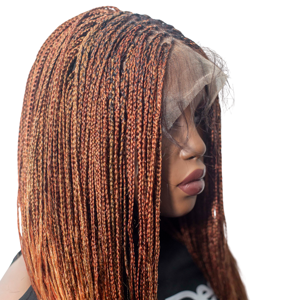 Sheyla Mini Knotless Braids - 22" 13x4 Lace Frontal Color 27/350 Mixed