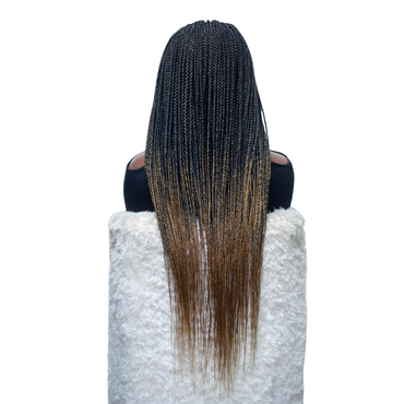 Ashley - Knotless Braids 28" HD 5x5 Lace Closure Color 1B/27