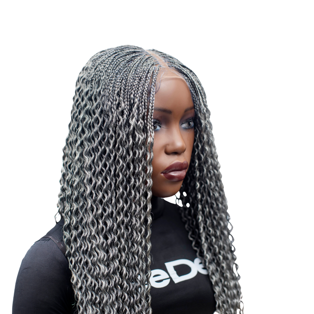 Sydney spiral twist - 30” 4x4 Closure Grey Color