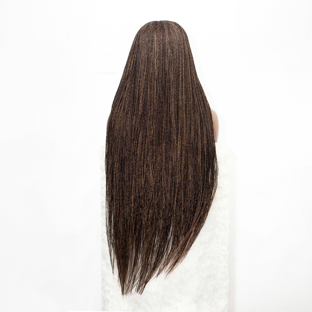 Ashley Knotless braids - 28' Hd 5x5 Glueless Closure Color 33/27 Mixed
