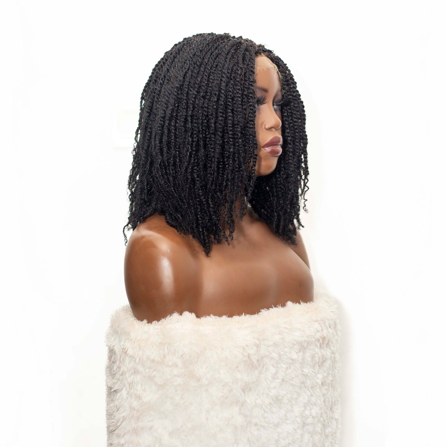 Nelly kinky twist - 14” 5x5 Glueless Closure HD Natural Black