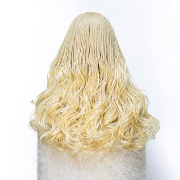 Savannah - French Curls Knotless Braids 20" HD 4x4 Closure Blonde
