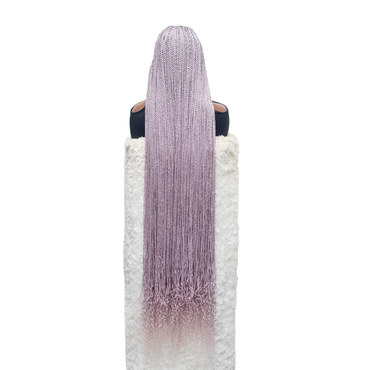 Jasmin Senegalese Twist Wig - 48” 4x4 Closure Glueless Pink with Curly Tips