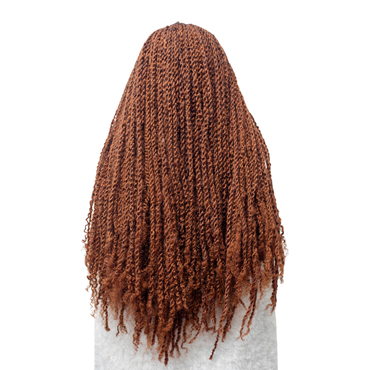 Nelly - Kinky Twist 26" 4x4 Lace Closure Color 30 Brown Wig
