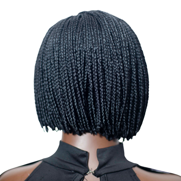 Jessy - Side Part Cornrow Bob 8" HD 13x4 Lace Frontal Black