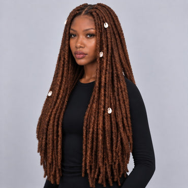 Jade Faux Locs - 30" HD Full Lace Color 33 Brown