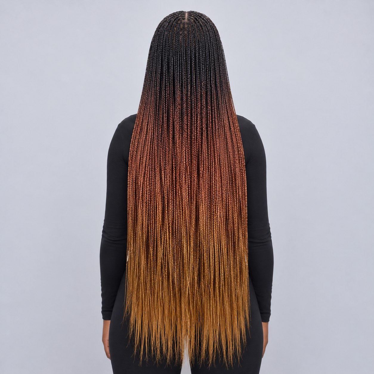 Sheyla Bone Straight - 38" HD Frontal Knotless Wig - Color T1B/30/27