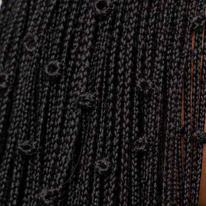 Amanda - Butterfly Knotless Braids 22" HD 4x4 Lace Closure Color Black