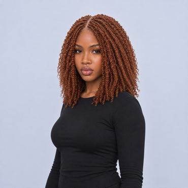 Nelly Kinky Twists - 12" HD 5x5 Lace Closure Brown