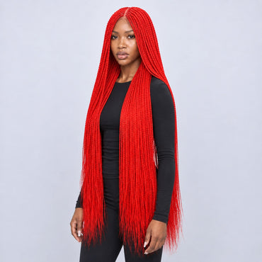 Megan Knotless Senegalese Twists - 32" 13x4 Lace Frontal Natural Color