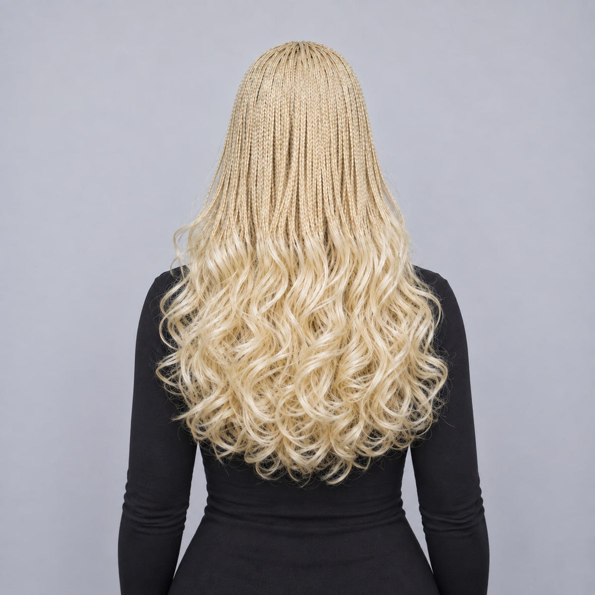 Savannah - French Curls Knotless Braids 20" HD 4x4 Closure Blonde
