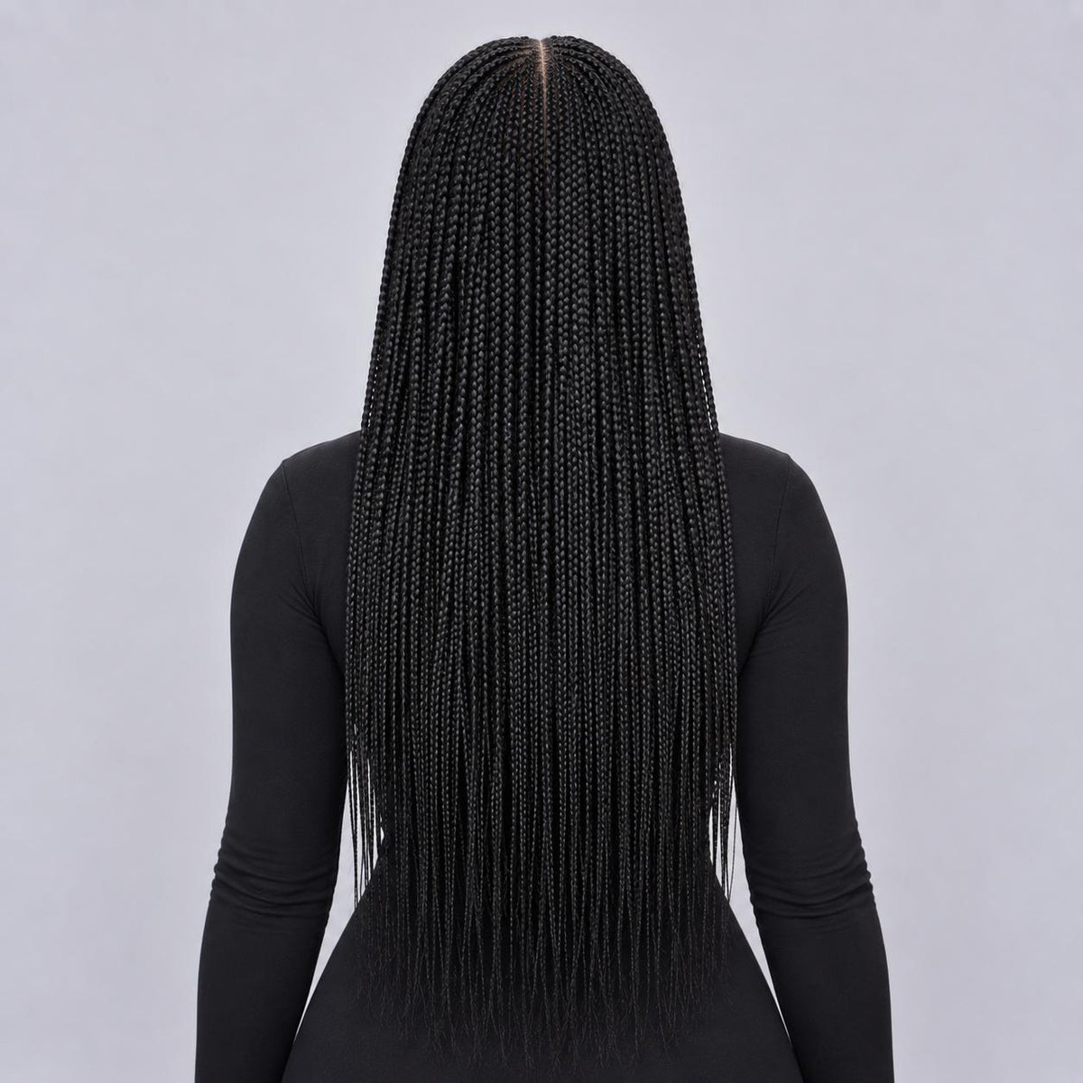 Tiana - Center Cornrow Braids - 26" HD 5x5 Lace Closure Black