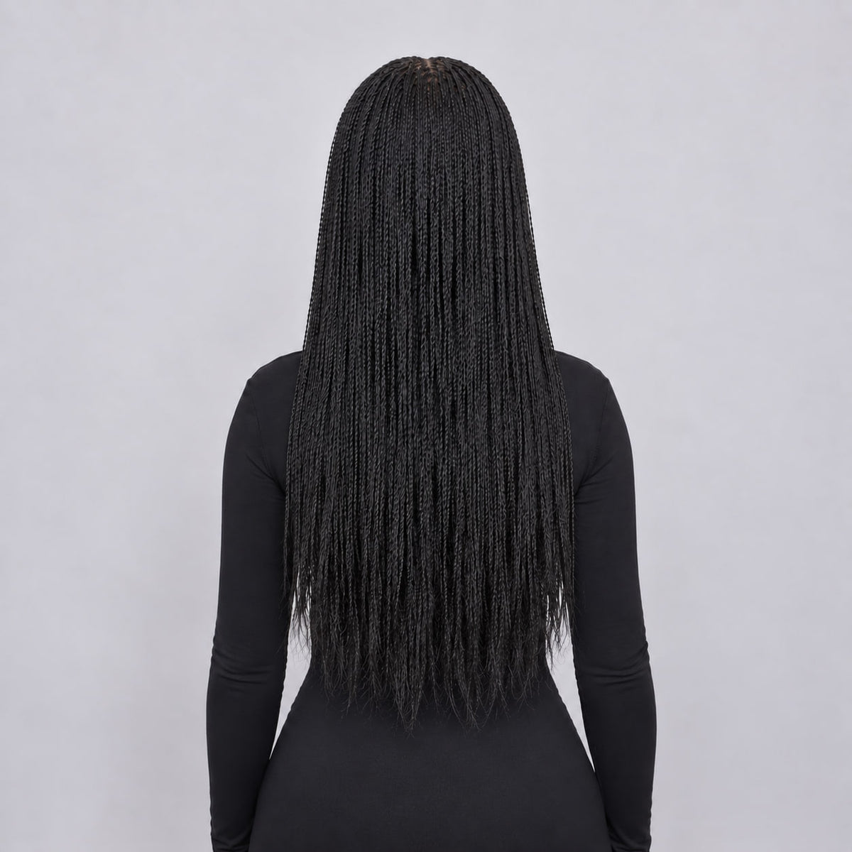 Sarah Mini Knotless Twists - 22" 13x4 Lace Frontal Black colour