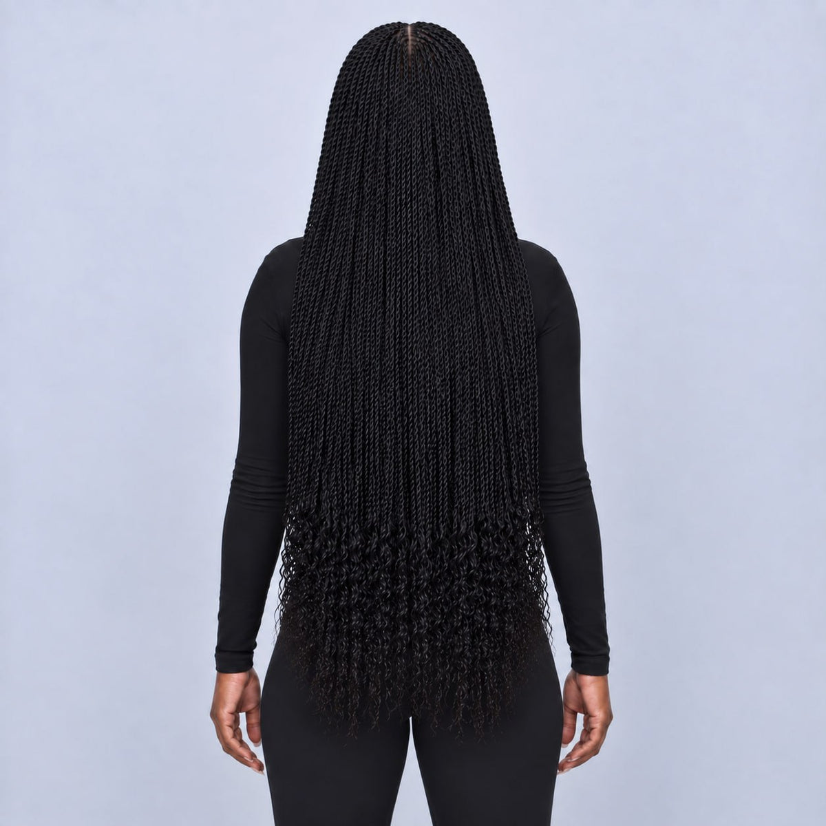 JASMIN - Senegalese Twist Wig 30" HD 5x5 Frontal Color Black