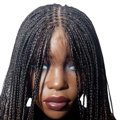 Savannah French Curls Knotless Braids - 30" HD 13x4 Lace Frontal Color OT4/30