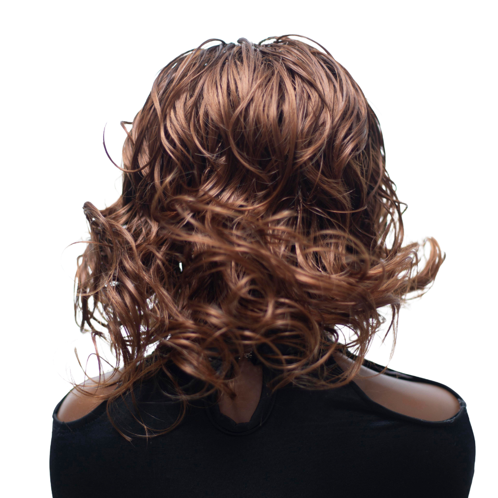Missy - French Curls Knotless Braids - 12" HD 5x5 Lace Closure color 30 Brown