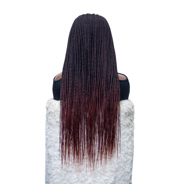 Ashley - Knotless Braids 28" HD 5x5 Lace Closure Color 1B/350