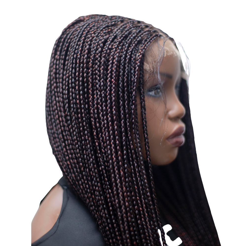 Ashley - Knotless Braids 28" HD 5x5 Lace Closure Color 1B/350
