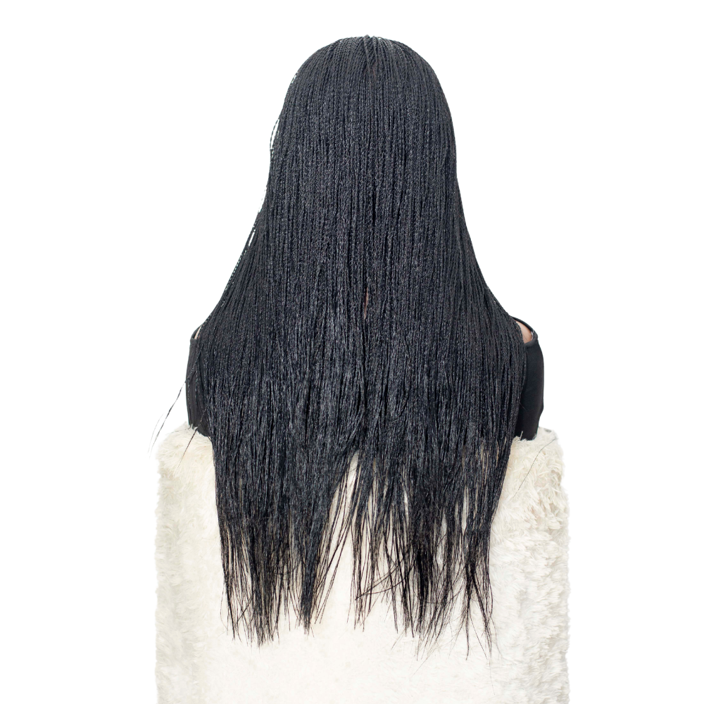 Sarah Mini Knotless Braids - 22" 13x4 Lace Frontal Black colour