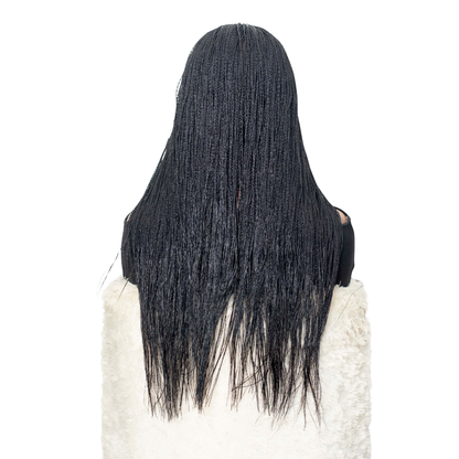 Sarah Mini Knotless Braids - 22" 13x4 Lace Frontal Black colour