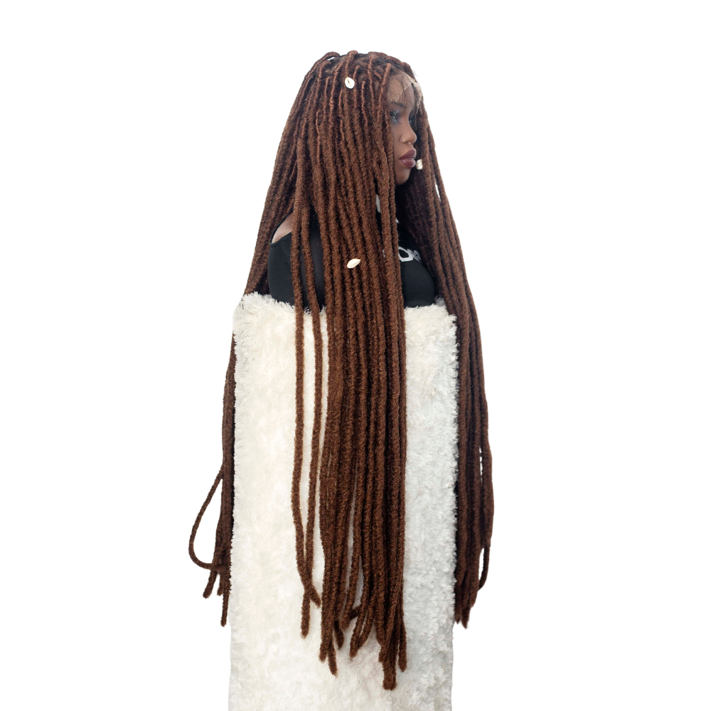 Jade Faux Locs - 30" HD Full Lace Color 33 Brown