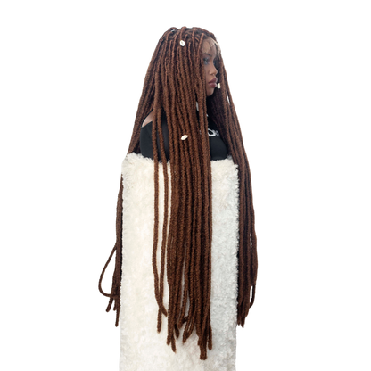 Jade Faux Locs - 30" HD Full Lace Color 33 Brown