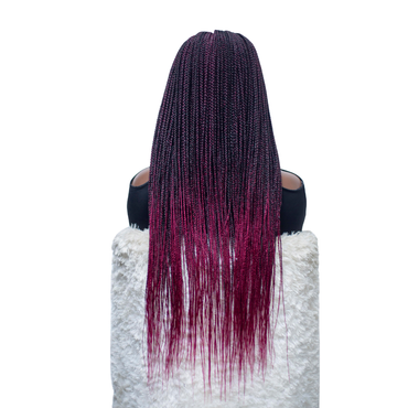 Ashley - Knotless Braids 28" HD 5x5 Lace Closure Color 1B/BUG