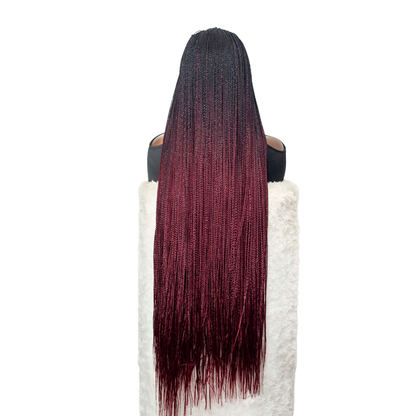 Sheyla - HD 13x4 40" 1B/99J Bone Straight Knotless Braid Wig