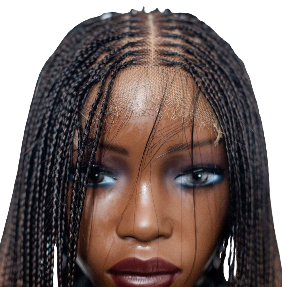 Savannah - French Curls Knotless Braids 30" HD 5x5 Lace Closure Color B29