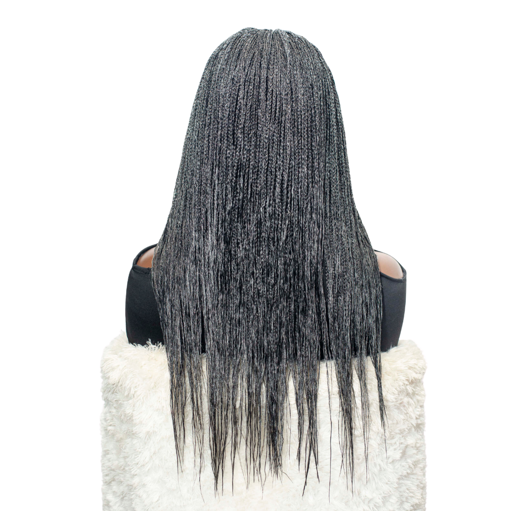 Ashley - 22" 13x4 Lace Frontals grey Knotless Wig