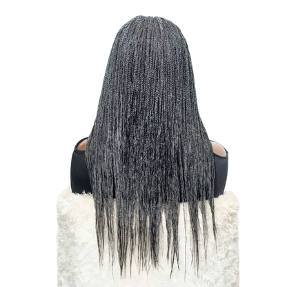 Ashley - 22" 13x4 Lace Frontals grey Knotless Wig