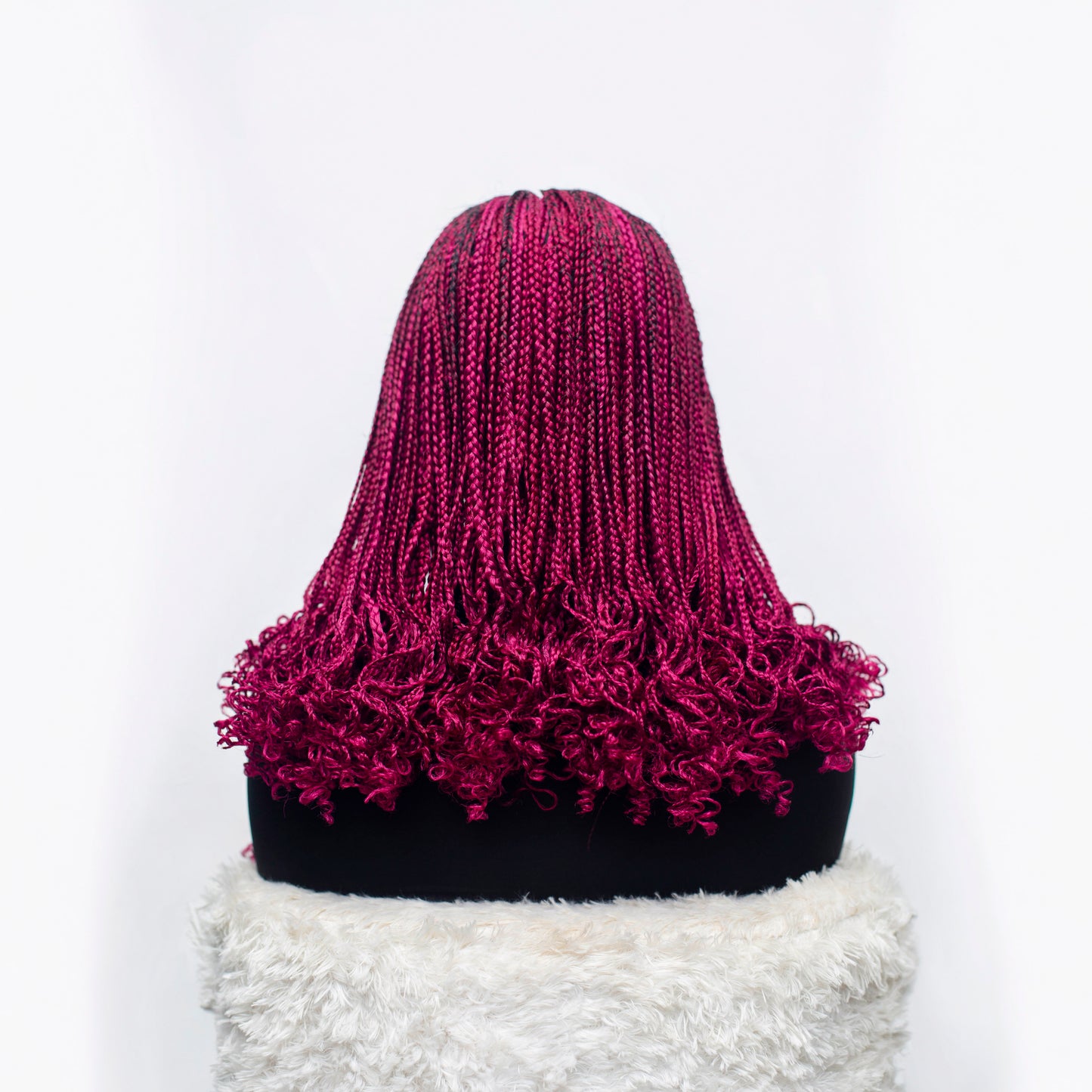 Naima Curly Tips Braids - 16” Hd 4x4 Closure Glueless Color BG