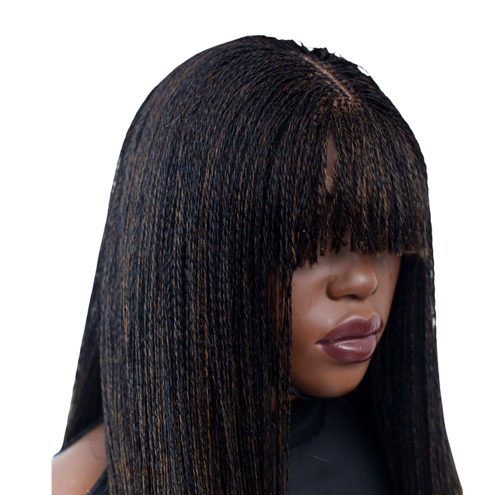KELLY - Fringe Micro Twist 30" HD 4x4 Lace Color 1B/27