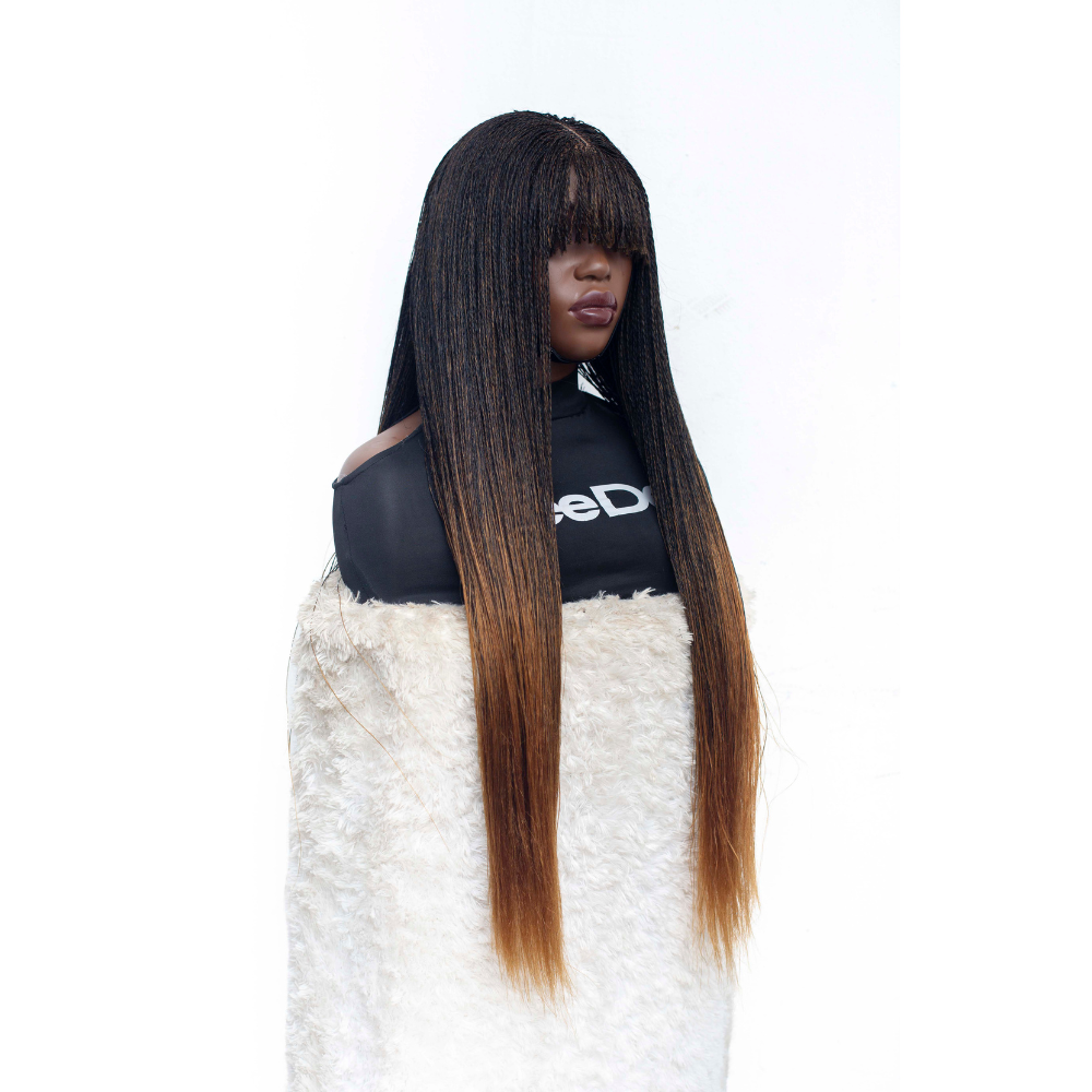 KELLY - Fringe Micro Twist 30" HD 4x4 Lace Color 1B/27