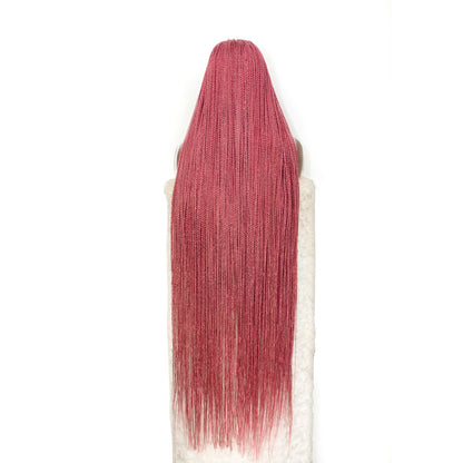 Megan Senegalese Knotless Twist Wig - 48” 4x4 Closure Glueless Pink Color