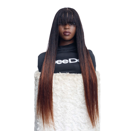 KELLY – 30" HD 4x4 Fringe Micro Twist Wig – Color 1B/30