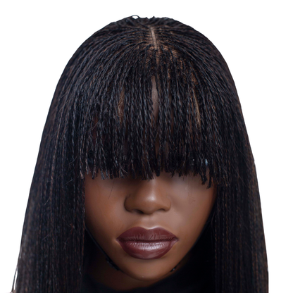 KELLY – 30" HD 4x4 Fringe Micro Twist Wig – Color 1B/30