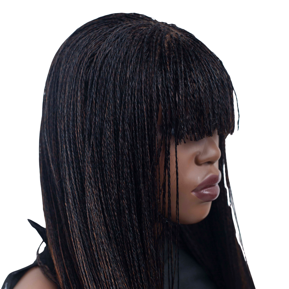 KELLY – 30" HD 4x4 Fringe Micro Twist Wig – Color 1B/30