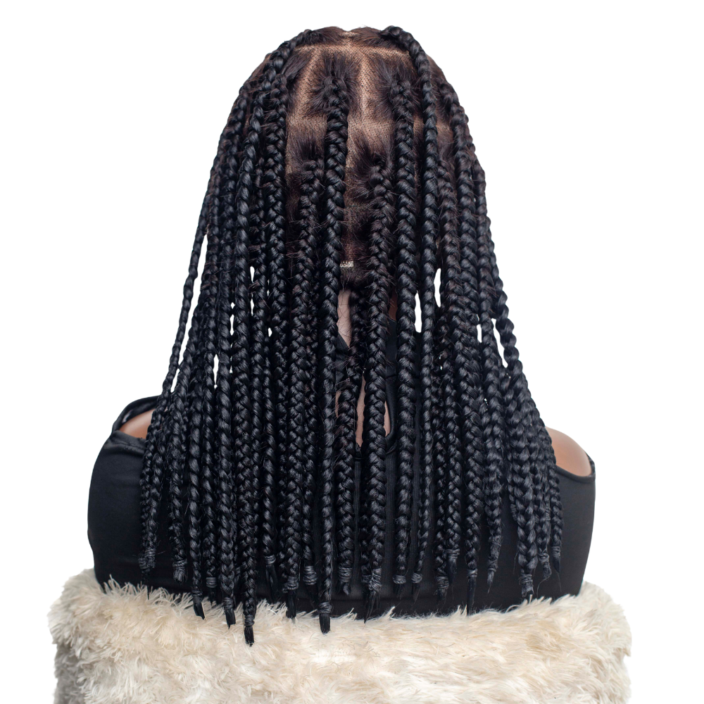 TEYANA - Jumbo Knotless Braids - 16" - HD 360 Full Lace Color Black