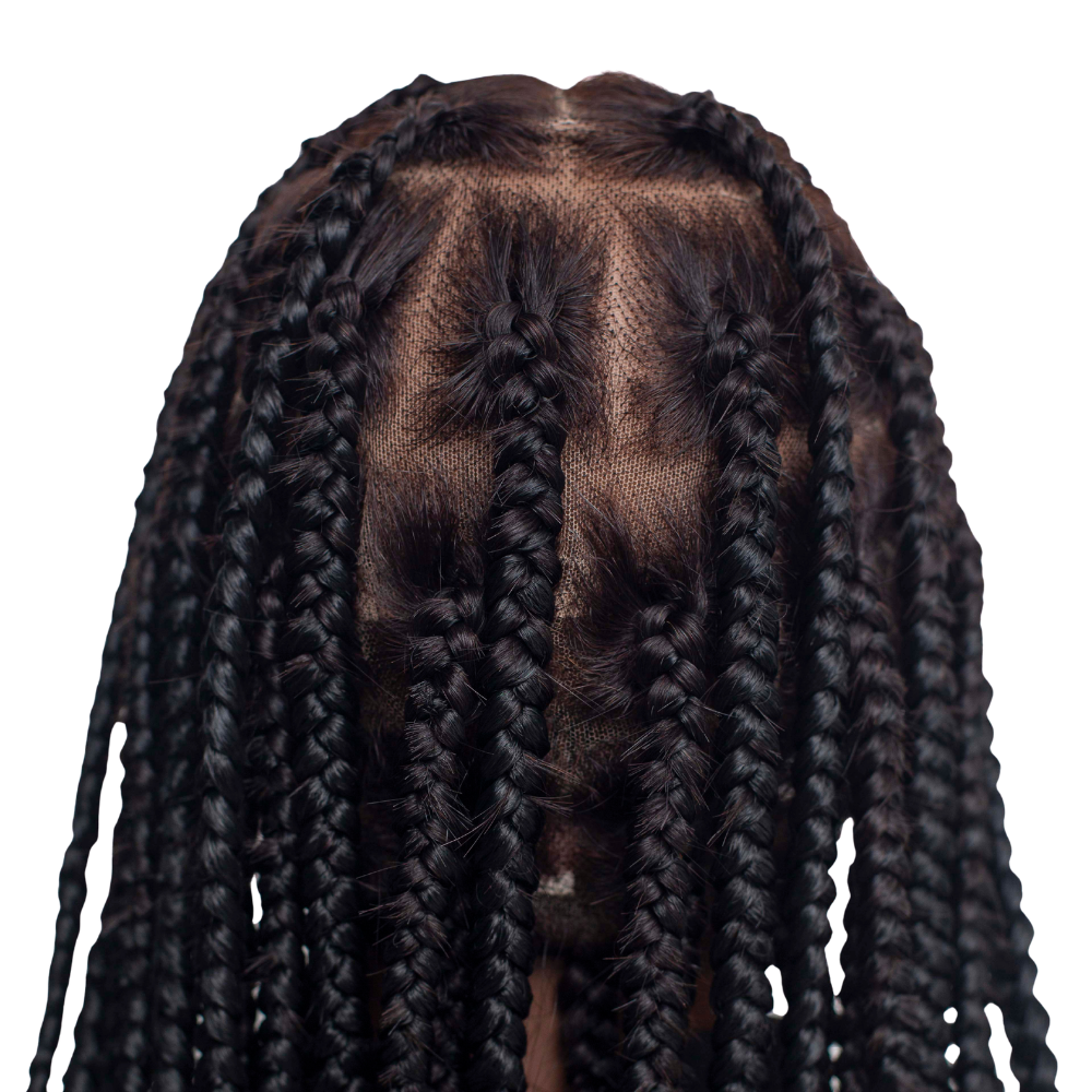 TEYANA - Jumbo Knotless Braids - 16" - HD 360 Full Lace Color Black