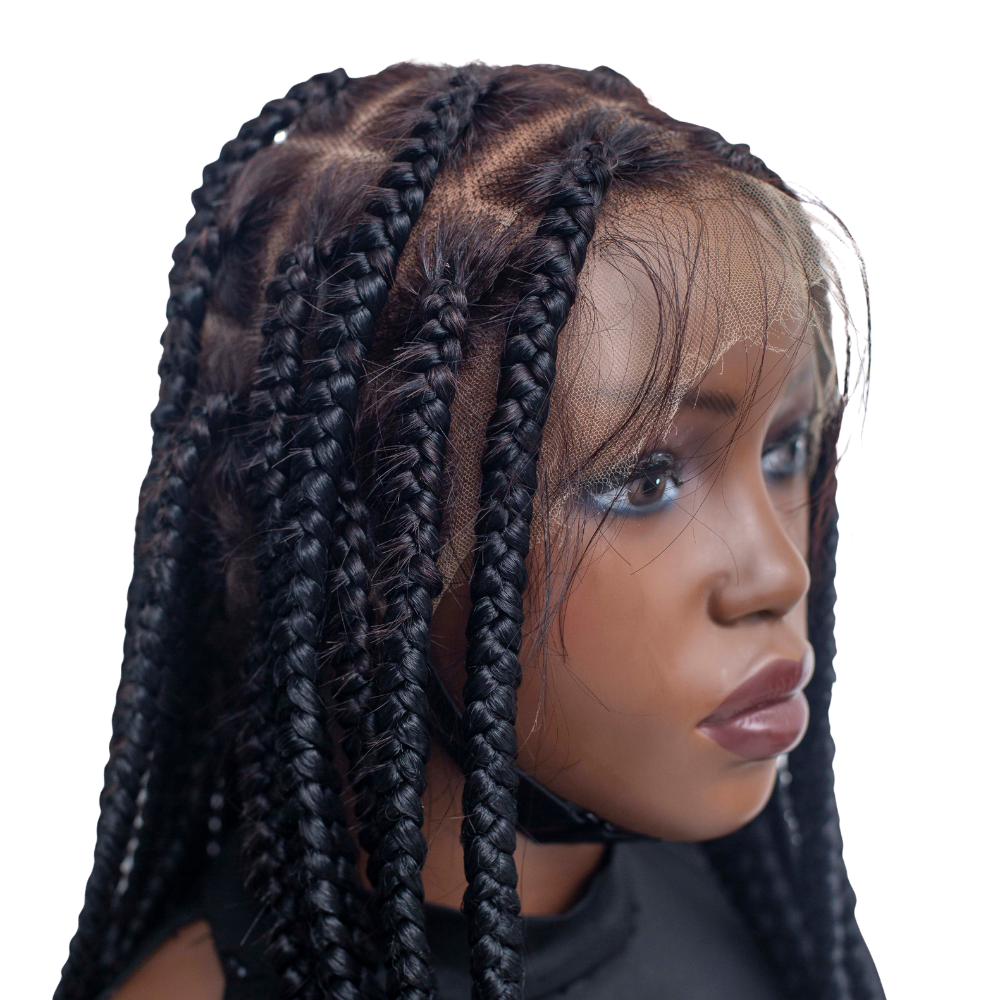 TEYANA - Jumbo Knotless Braids - 16" - HD 360 Full Lace Color Black