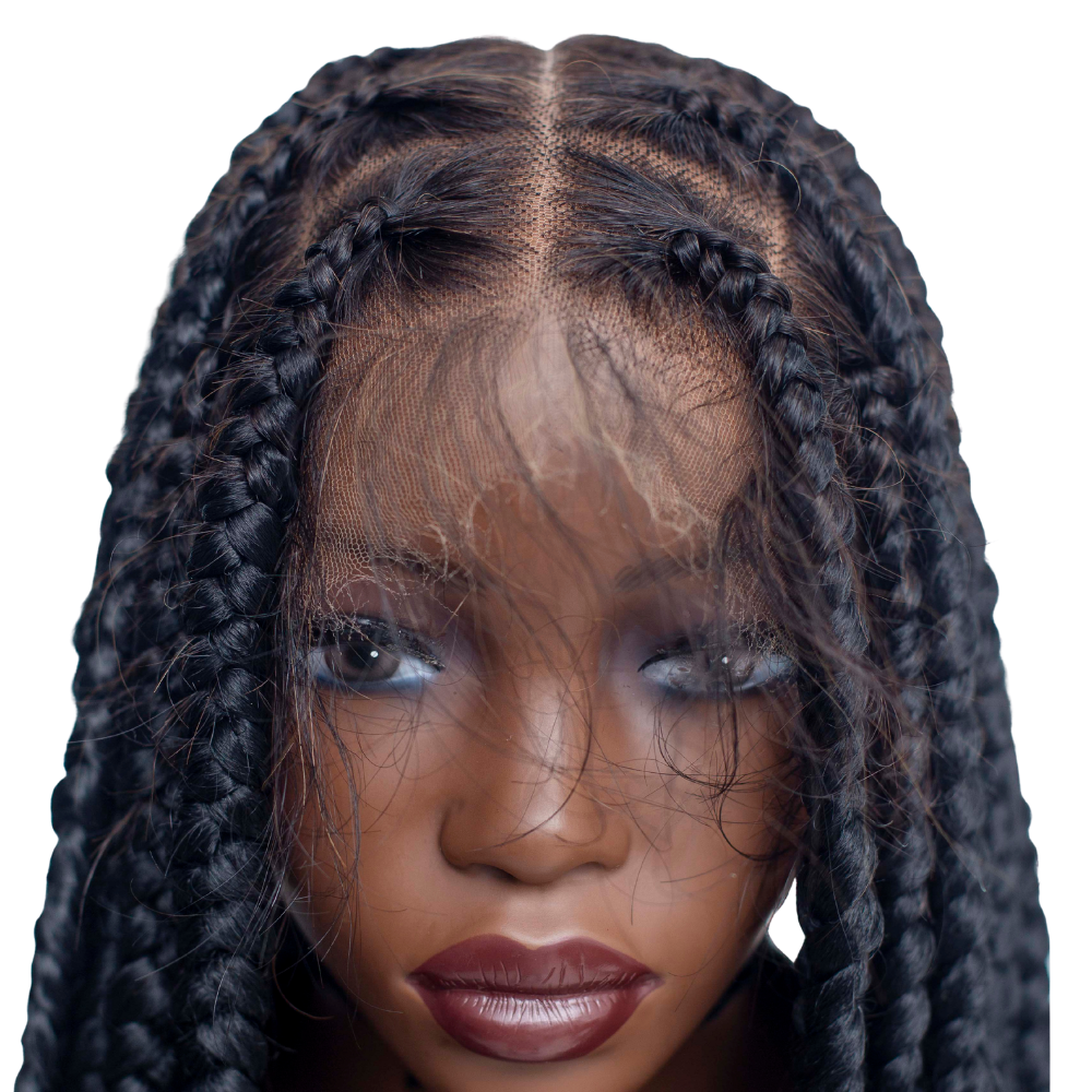 TEYANA - Jumbo Knotless Braids 26" HD 360 Full Lace Color Black