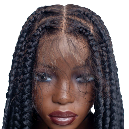 TEYANA - Jumbo Knotless Braids 26" HD 360 Full Lace Color Black