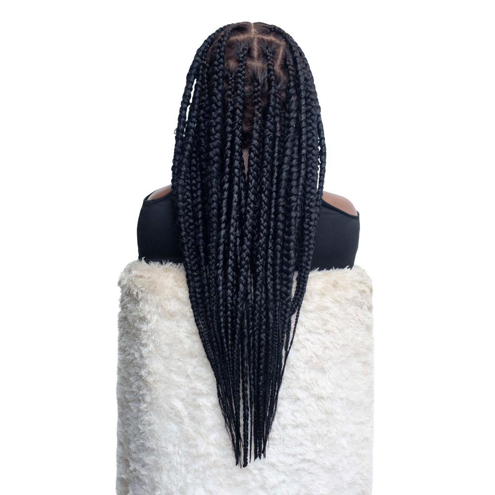 TEYANA - Jumbo Knotless Braids 26" HD 360 Full Lace Color Black