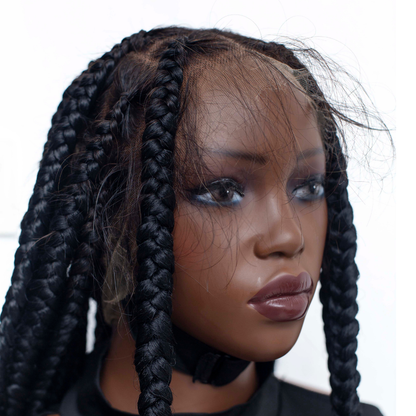 TEYANA - Jumbo Knotless Braids 26" HD 360 Full Lace Color Black