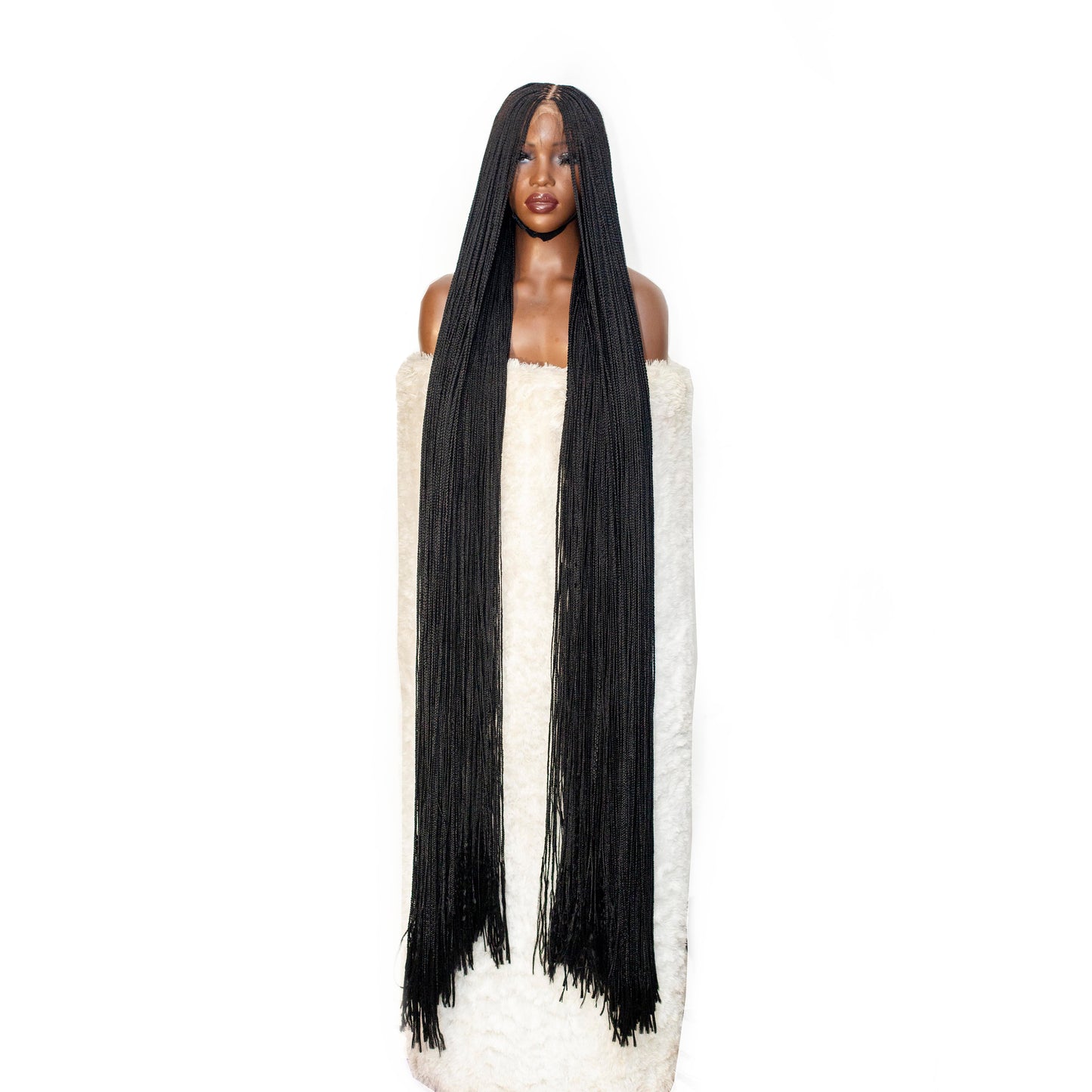 Sheyla Micro Knotless Braids - 54” 5 x 5 Glueless Natural Black