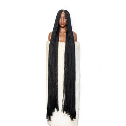 Sheyla Micro Knotless Braids - 54” 5 x 5 Glueless Natural Black
