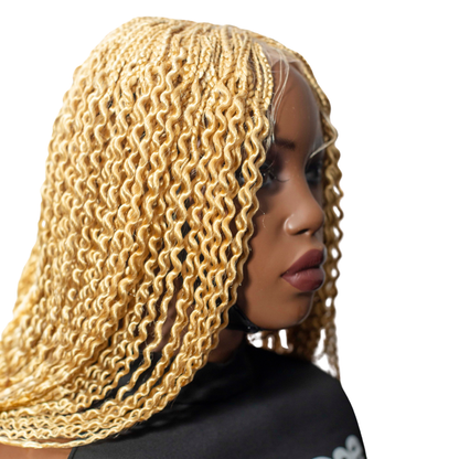 Ruby - 18" 4x4 Lace Spiral Twist Blonde Wig