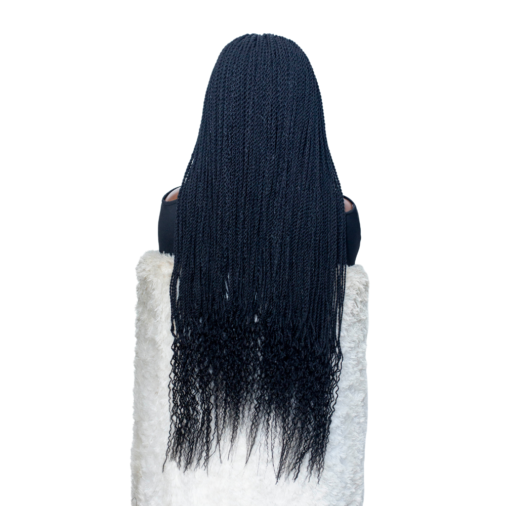 JASMIN – 30" HD 5x5 Senegalese Twist Wig Curly Tips Color Black