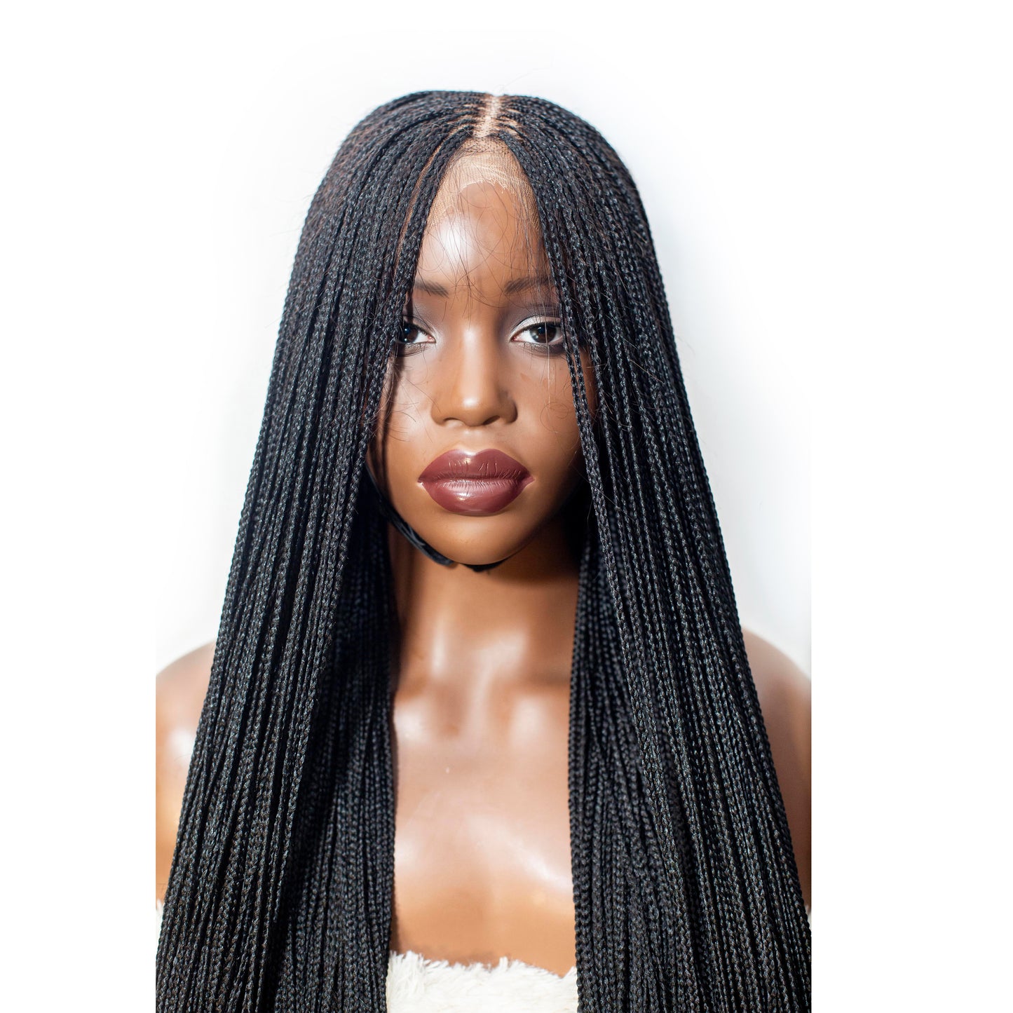 Sheyla Micro Knotless Braids - 54” 5 x 5 Glueless Natural Black